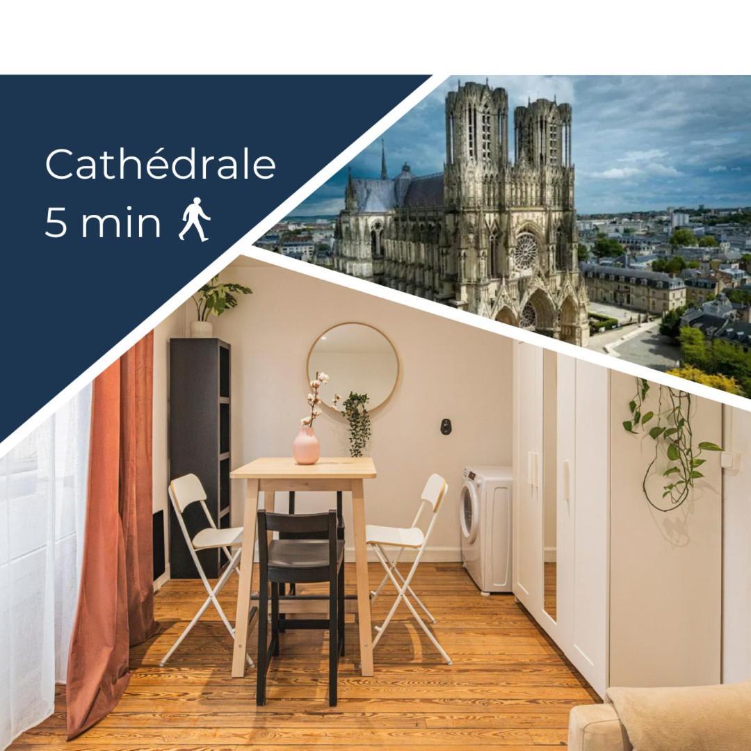 Appartement Scandinave proche Cathédrale Reims Exterior foto